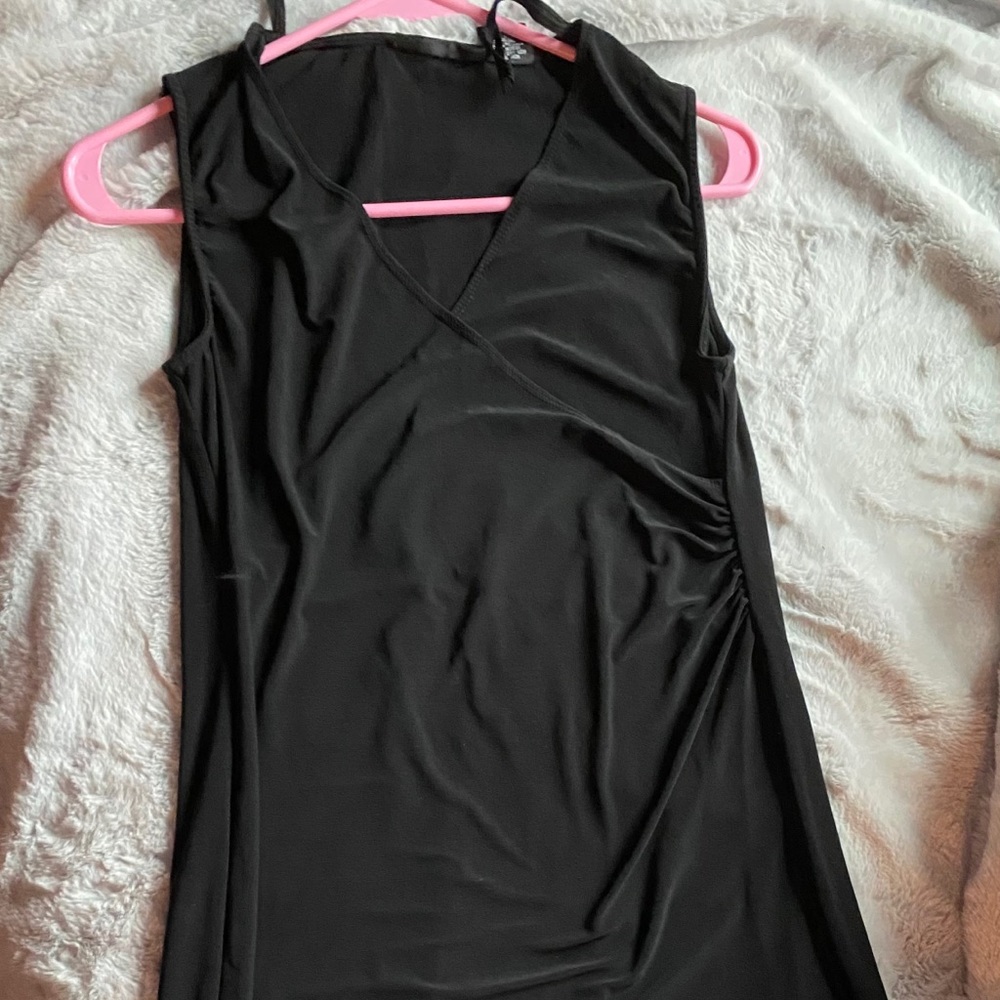 Cross Chest Black Maternity Dress